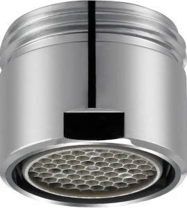 AEREATORE CON GUSCIO IN OTTONE CROMATO "HONEYCOMB" M18 x1" - 8 l/min