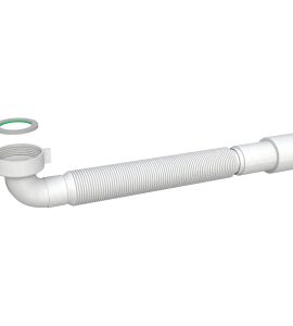 TUBO COMPRIMIBILE CON ATTACCO CURVO A 90° 1"1/2 x Ø40/50 mm