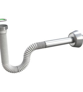 SIFONE COMPRIMIBILE "SIFONCELLO" CON CANOTTO CROMATO 1"1/4 x Ø32 mm