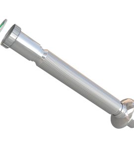 TUBO COMPRIMIBILE CROMATO + ROSONE 1"1/2 x Ø40 mm