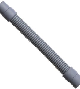 TUBO SCARICO LAVATRICE CORRUGATO 19x24 CON RACCORDI DIRITTI Ø19x22 cm 300