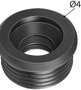 MORSETTO PER CURVE TECNICHE Ø 40 IN GOMMA NERA Øi.26-32 mm