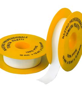 NASTRO TEFLON PTFE PROFESSIONALE PER USO GAS H.19 x 0
