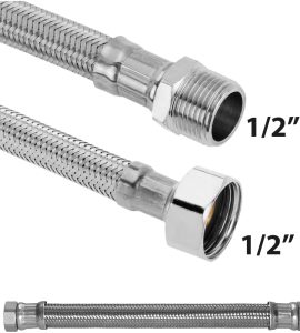 FLESSIBILE IN ACCIAIO INOX M1/2" X 1/2"F 120 cm