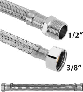FLESSIBILE IN ACCIAIO INOX M1/2" X 3/8"F 60 cm