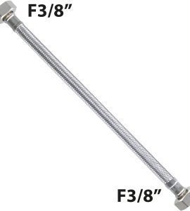 FLESSIBILE IN ACCIAIO INOX F3/8" x F3/8" GIR. "FLEXCORE" cm 60 - DN8