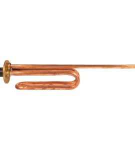 RESISTENZA ELETTRICA RICURVA SU FLANGIA SENZA PORTA ANODO 1500 W - 275 mm