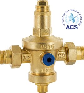 RIDUTTORE DI PRESSIONE ACQUA A MEMBRANA PN 16 "RIO EXPORT" CON CODOLI 3/4" MM