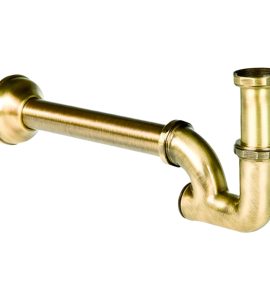 SIFONE PER LAVABO E BIDET CON ISPEZIONE POSTERIORE BRONZATO 1"1/4 x 250 mm