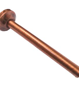 TUBO DIRITTO BRONZATO CON ROSONE Ø30 x 250 mm