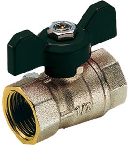 VALVOLA A SFERA PASSAGGIO STANDARD F/F A FARFALLA TIEMME 1" - PN25