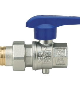 VALVOLA A SFERA PASSAGGIO TOTALE M/F CON BOCCHETTONE E LEVA REGOLAZIONE DEL FLUSSO 1" - PN16