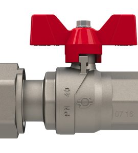 VALVOLA A SFERA PASSAGGIO TOTALE FEMMINA CON DADO GIREVOLE FIV 1"F x 1"1/4D - PN30