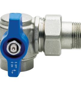 VALVOLA A SFERA PASS. TOTALE A SQUADRO PER COLLETTORI CON PRESA FRONTALE DX 1"1/4 - PN40