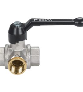 VALVOLA A SFERA FORATA PASSAGGIO TOTALE A 3 VIE DEVIAZIONE DEL FLUSSO L 2"