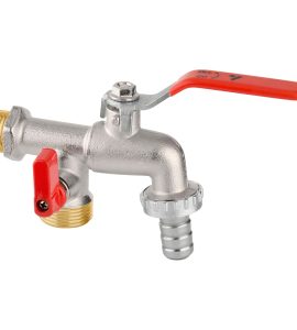 RUBINETTO PORTAGOMMA A SFERA DUPLEX APM 1/2"x3/4"x3/4" - PN16