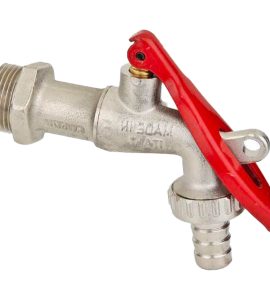 RUBINETTO PORTAGOMMA A SFERA CON LEVA LUCCHETTABILE 3/4"