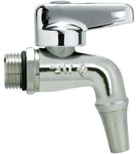 RUBINETTO A SFERA PER CONTENITORI ACCIAIO USO ALIMENTARE BUGATTI 1/2" - DN10