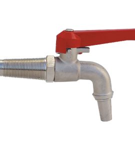 RUBINETTO A SFERA PER BOTTE CON RIEMPIBOTTIGLIA IN OTTONE LUCCHETTABILE Ø18 mm