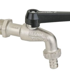 RUBINETTO PORTAGOMMA A SFERA CON LEVA IN ALLUMINIO BUGATTI 1" - DN15