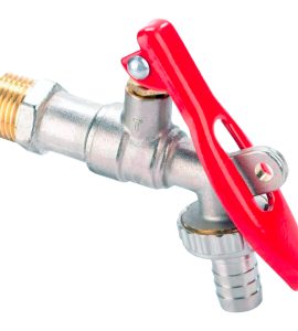 RUBINETTO PORTAGOMMA A SFERA CON LEVA LUCCHETTABILE BUGATTI 1/2" - DN10