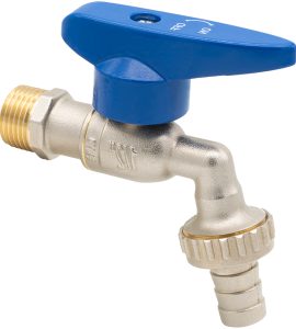 RUBINETTO PORTAGOMMA A SFERA ANTIGELO CON LEVA IN ALLUMINIO ICMA 1/2"