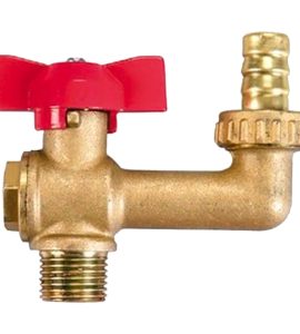 RUBINETTO IDRANTE A SFERA CON PORTAGOMMA IN OTTONE GIALLO BUGATTI 1" - DN25