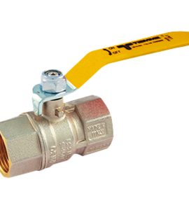 VALVOLA A SFERA GAS F/F CON LEVA GIALLA IN ACCIAIO TIEMME 2" DN47 - PN25