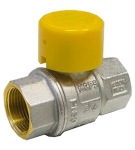 VALVOLA A SFERA GAS F/F CON LEVA PIOMBABILE E CAPPUCCIO GIALLO TIEMME 2" DN50 - PN30
