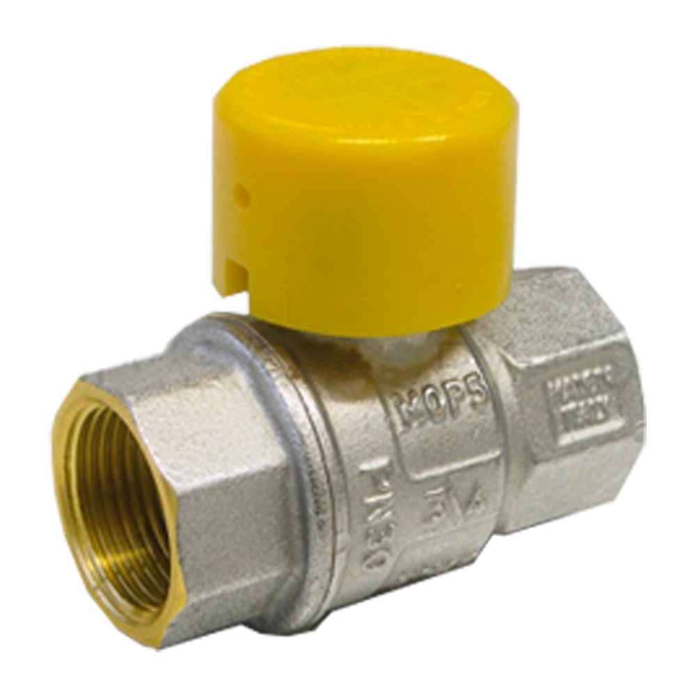 - VALVOLA A SFERA GAS F/F CON LEVA PIOMBABILE E CAPPUCCIO GIALLO TIEMME 2" DN50 - PN30