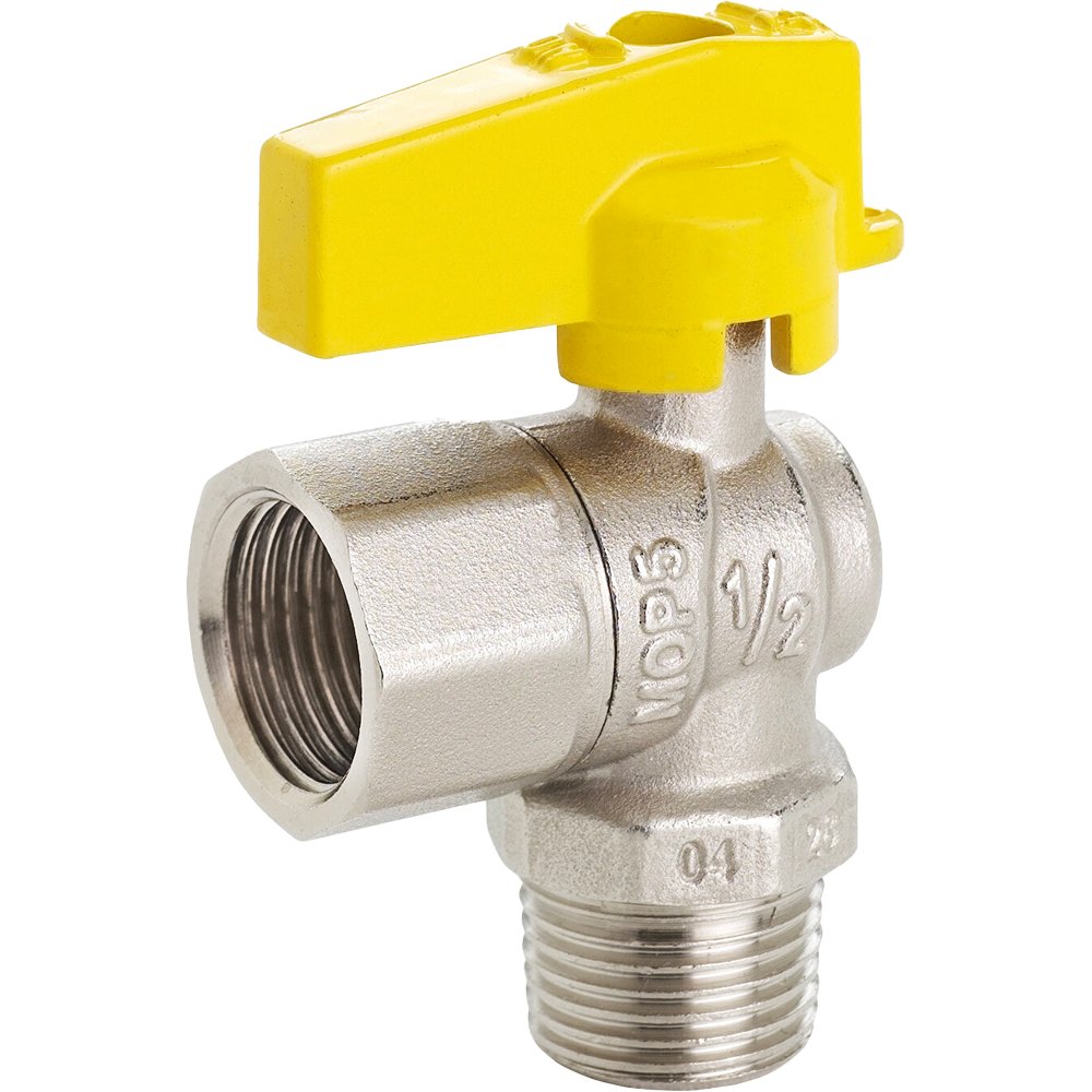 - RUBINETTO GAS A SFERA M/F A SQUADRO CON LEVA IN ALLUMINIO FIV 1/2" x 1/2"
