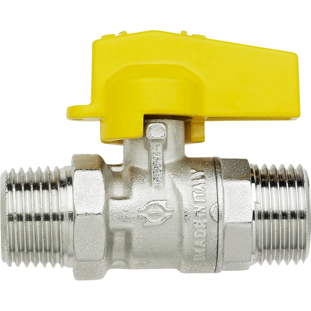 - RUBINETTO GAS A SFERA DIRITTO M/M CON LEVA IN ALLUMINIO FIV 1/2" x 1/2"