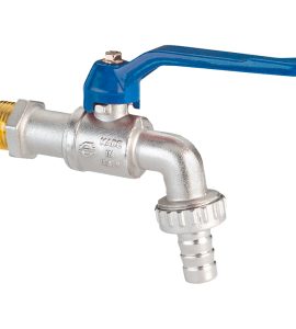 RUBINETTO PORTAGOMMA A SFERA "GARDEN EXPORT" CON LEVA IL ALLUMINIO FIV 1/2"x3/4" - PN15