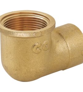 GOMITO RIDOTTO FEMMINA/FEMMINA IN OTTONE GIALLO 1" x 3/4"