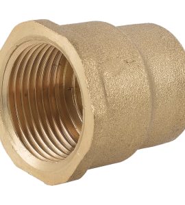 MANICOTTO RIDOTTO FEMMINA/FEMMINA IN OTTONE GIALLO 2" x 1"1/2