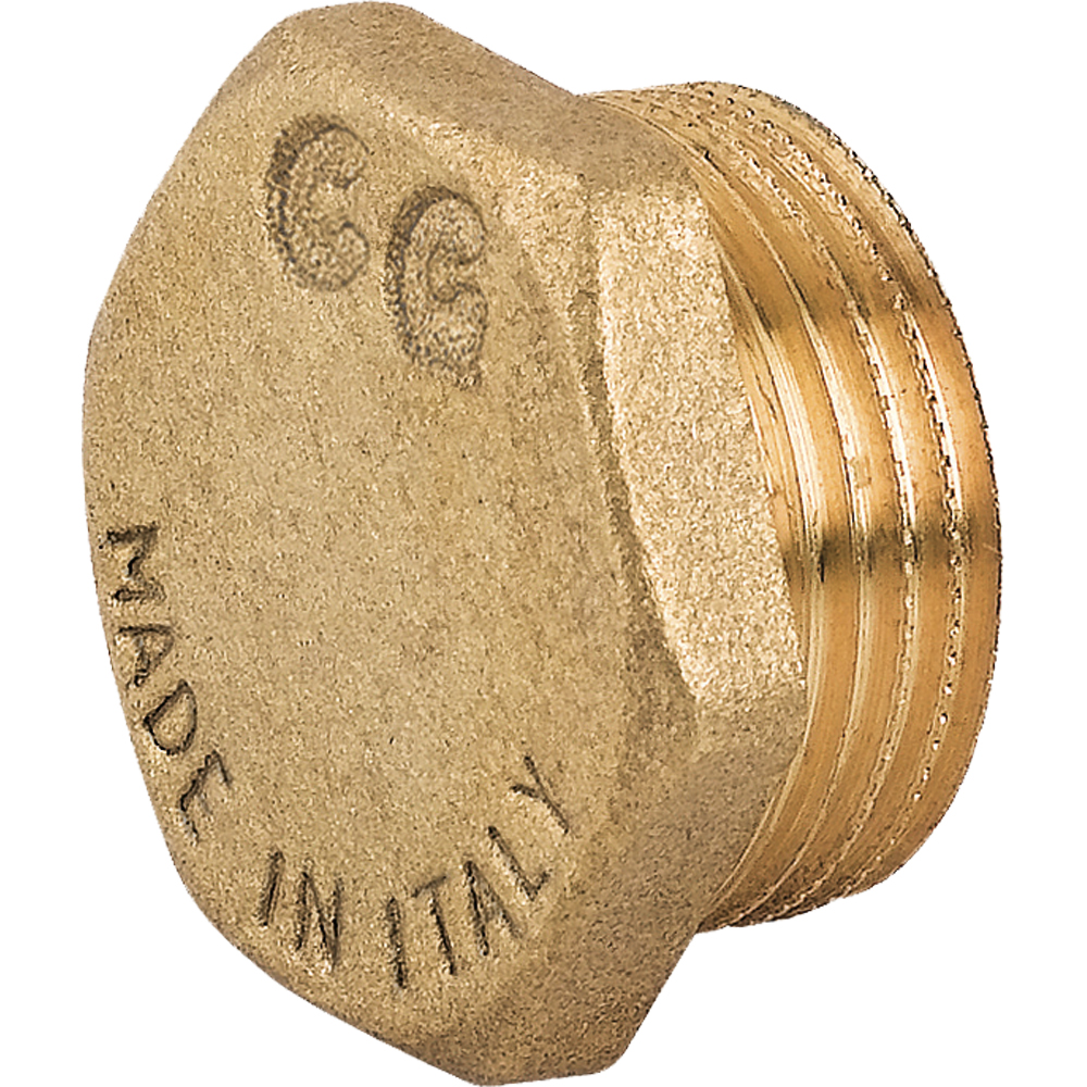 - TAPPO MASCHIO ESAGONALE IN OTTONE GIALLO 2"