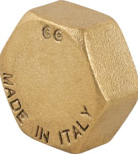 TAPPO FEMMINA ESAGONALE IN OTTONE GIALLO 2"