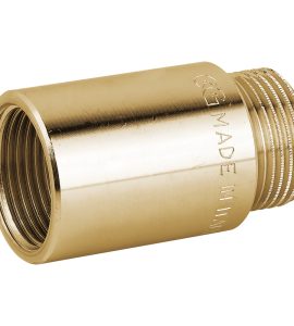 PROLUNGA MASCHIO/FEMMINA DA 1/2" IN OTTONE GIALLO L.100 mm