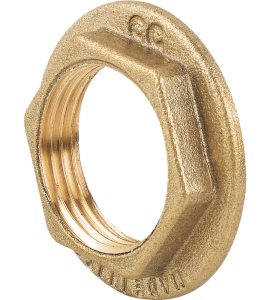 CONTRODADO ESAGONALE CON FLANGIA IN OTTONE GIALLO 1"1/2