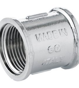 MANICOTTO FEMMINA/FEMMINA IN OTTONE CROMATO 1"