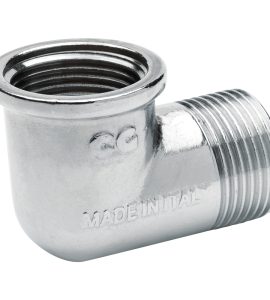 GOMITO MASCHIO/FEMMINA IN OTTONE CROMATO 1"