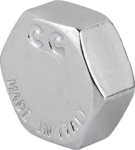 TAPPO FEMMINA ESAGONALE IN OTTONE CROMATO 1"