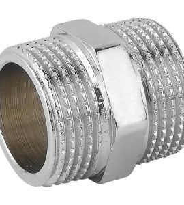 NIPLES DOPPIO MASCHIO/MASCHIO IN OTTONE CROMATO 1"