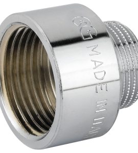 PROLUNGA RIDOTTA MASCHIO/FEMMINA IN OTTONE CROMATO 3/4" x 1"