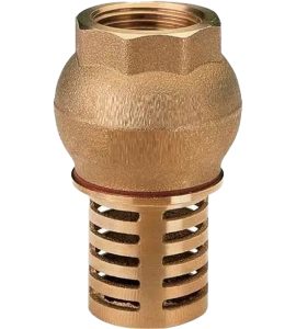 VALVOLA DI FONDO OTTONE FEMMINA CON SUCCHIERUOLA E TENUTA IN GOMMA 2"