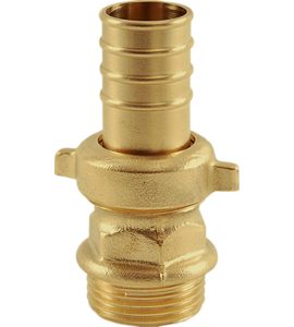 RACCORDO PORTAGOMMA 3 PEZZI PER POMPA IN OTTONE GIALLO "EXCELSIOR" 2"M x Ø60 mm