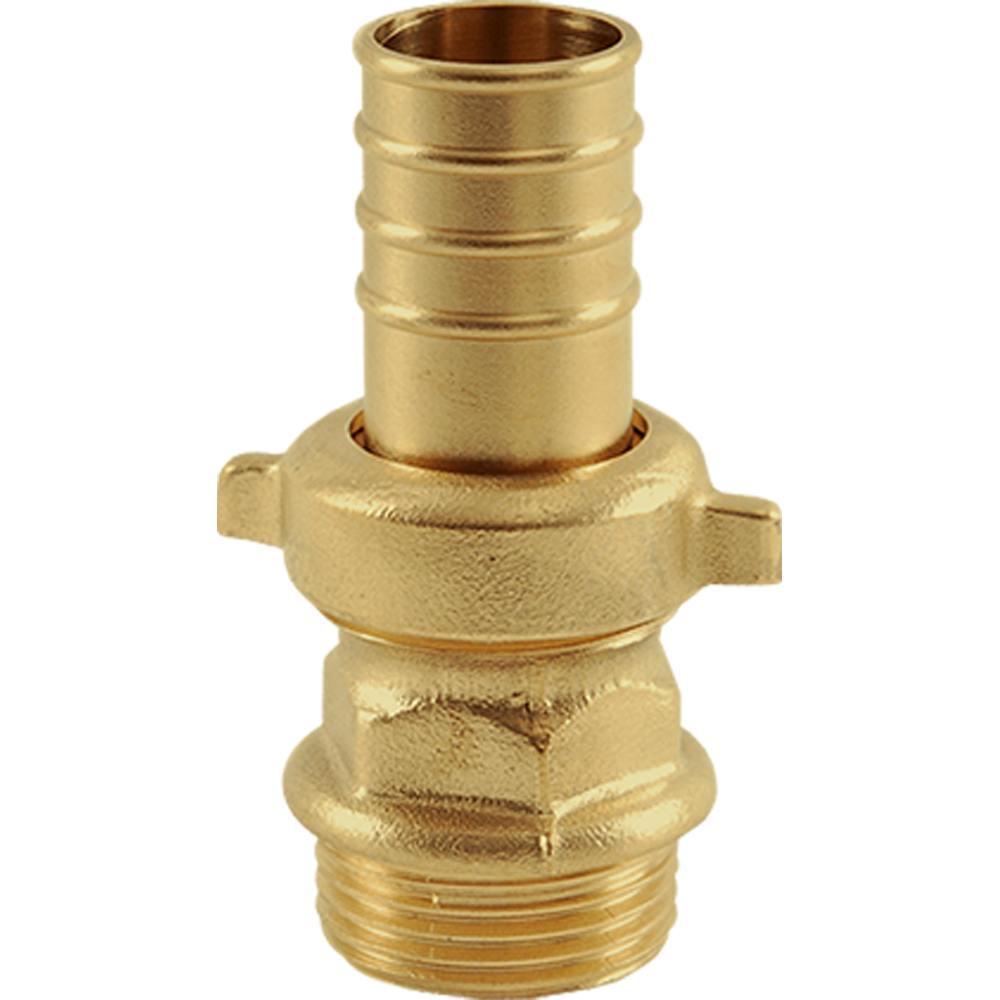- RACCORDO PORTAGOMMA 3 PEZZI PER POMPA IN OTTONE GIALLO "EXCELSIOR" 2"M x Ø60 mm