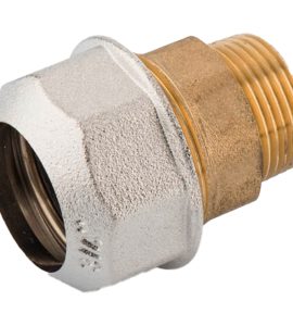 RACCORDO DIRITTO MASCHIO DI GIUNZIONE TUBO POLIETILENE-FERRO 3/4" x Ø25 mm