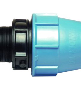 RACCORDO DIRITTO MASCHIO A COMPRESSIONE PER TUBO POLIETILENE UNIDELTA Ø110 x 4"M - PN16