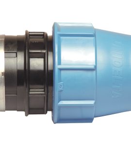 RACCORDO DIRITTO FEMMINA A COMPRESSIONE PER TUBO POLIETILENE UNIDELTA Ø110 x 4"F - PN16*